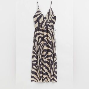 H&M Black and Cream Zebra Maxi Dress